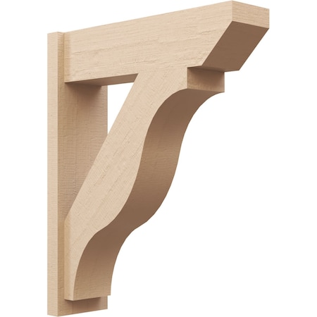 Ekena Millwork 8-in W x 28-in D x 34-in H Funston Slat Rough Cedar Woodgrain TimberThane Outlooker, Primed Tan OUTUR080X28X34FST24RCPR